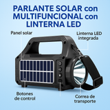 ☀️ Parlante Solar Multifunción con Linterna LED 🔦