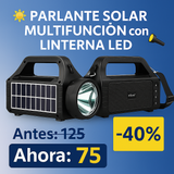☀️ Parlante Solar Multifunción con Linterna LED 🔦