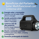 ☀️ Parlante Solar Multifunción con Linterna LED 🔦