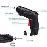 🔥Kit Destornillador Eléctrico Inalámbrico 47 Pzas. con Luz LED y Brazo Extensible 🔋 | Alta Potencia + Envío Perú 🇵🇪🔥